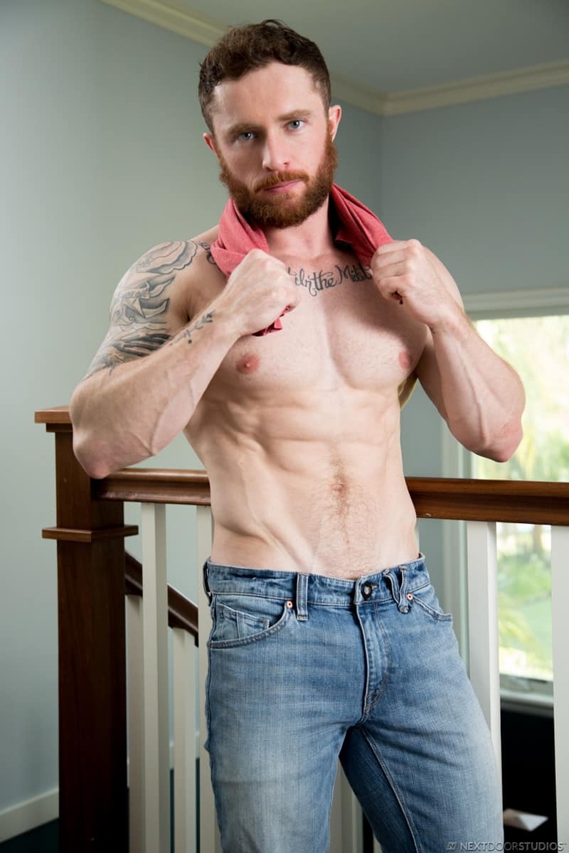 Men for Men Blog Markie-More-Trevor-Miller-bearded-young-hunk-ripped-six-pack-abs-NextDoorStudios-003-gay-porn-pictures-gallery Markie More's big raw slides deep between Trevor Miller's smooth bare ass cheeks Next Door World   