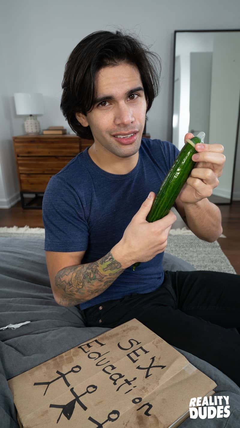 Reality Dudes sex education Ty Mitchell fucking cucumber before fucks big hard cock 014 gay porn pics - Reality Dudes sex education starts with Ty Mitchell fucking a cucumber before he fucks a big hard cock
