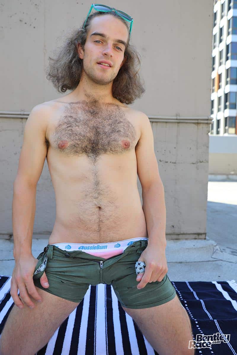 Long haired young Aussie stud Reece Anderson strips naked outdoors stroking huge uncut cock 10 gay porn pics - Long haired young Aussie stud Reece Anderson’s strips naked outdoors stroking his huge uncut cock