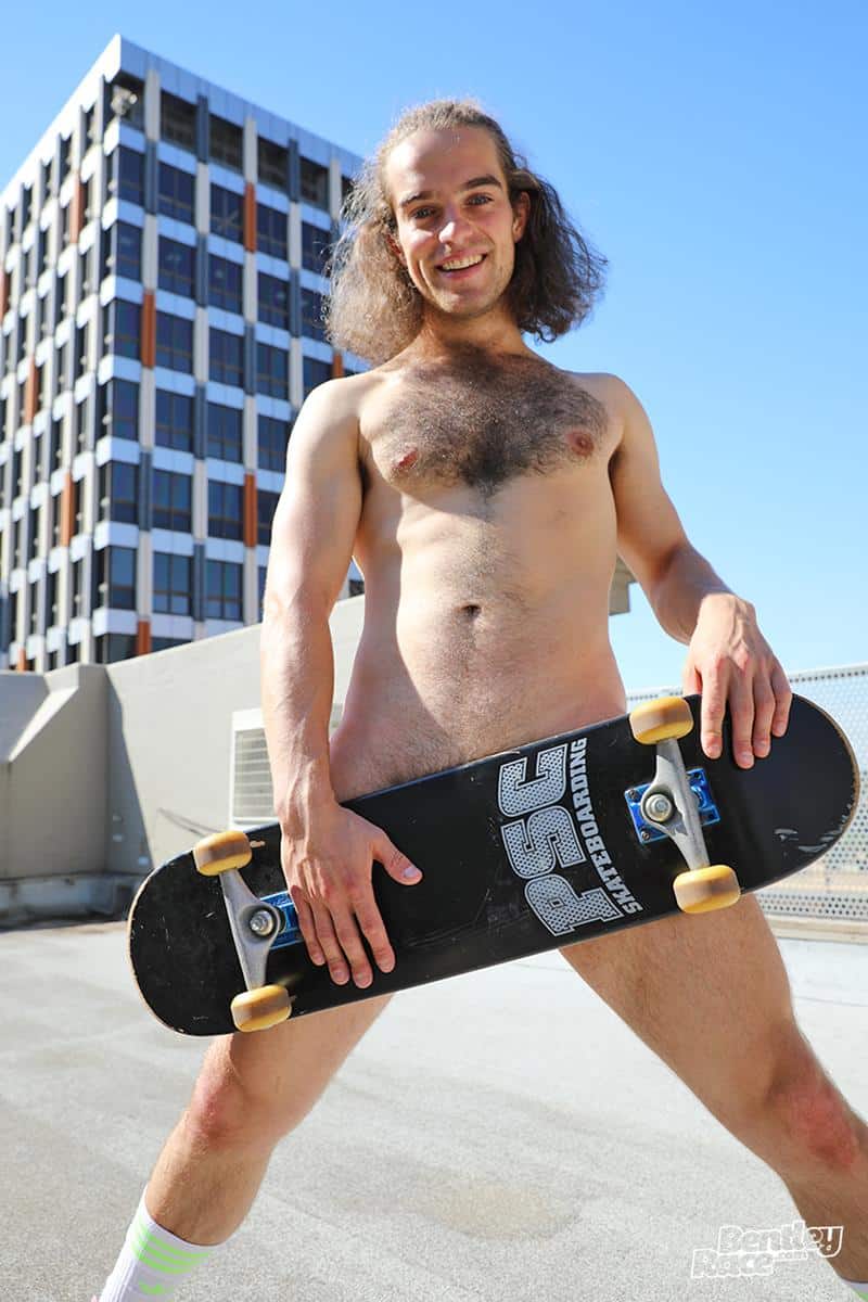 Long haired young Aussie stud Reece Anderson strips naked outdoors stroking huge uncut cock 14 gay porn pics - Long haired young Aussie stud Reece Anderson’s strips naked outdoors stroking his huge uncut cock
